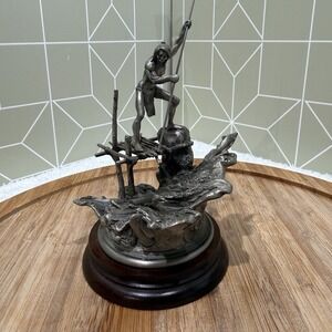 Yakima Salmon Fisherman Limited Edition Fine Pewter‎ Figurine #387/2500